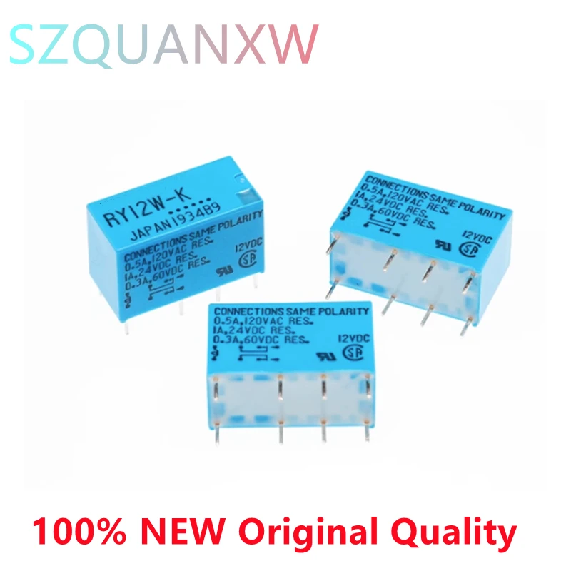 10pcs RY5W-K RY12W-K RY24W-K 5/12/24V Brand new and original DPDT Signal Relay