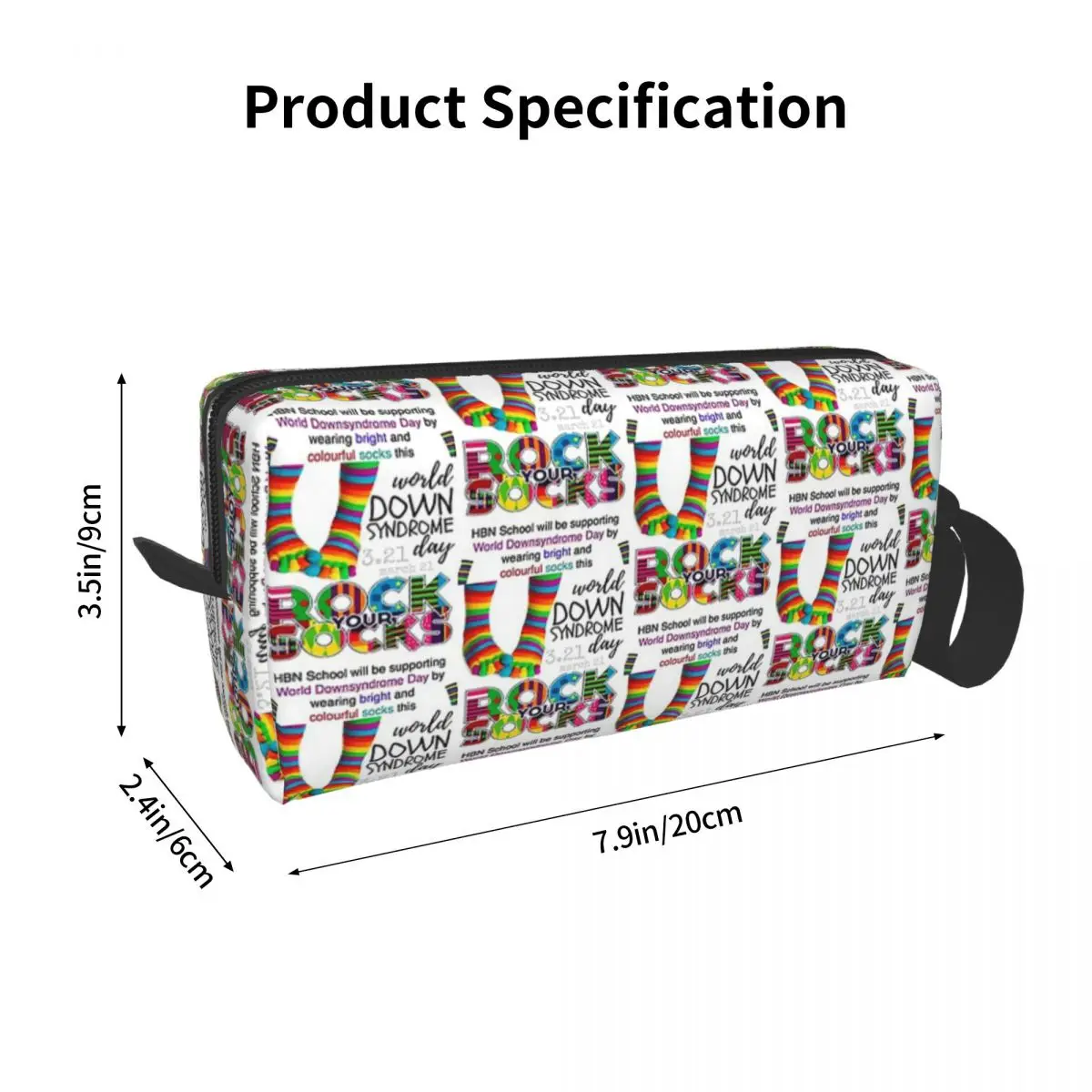 21 March World Down Syndrome Day Makeup Bag Cosmetic Storage Dopp Kit Toiletry Cosmetic Bag for Women Beauty Travel Pencil Case