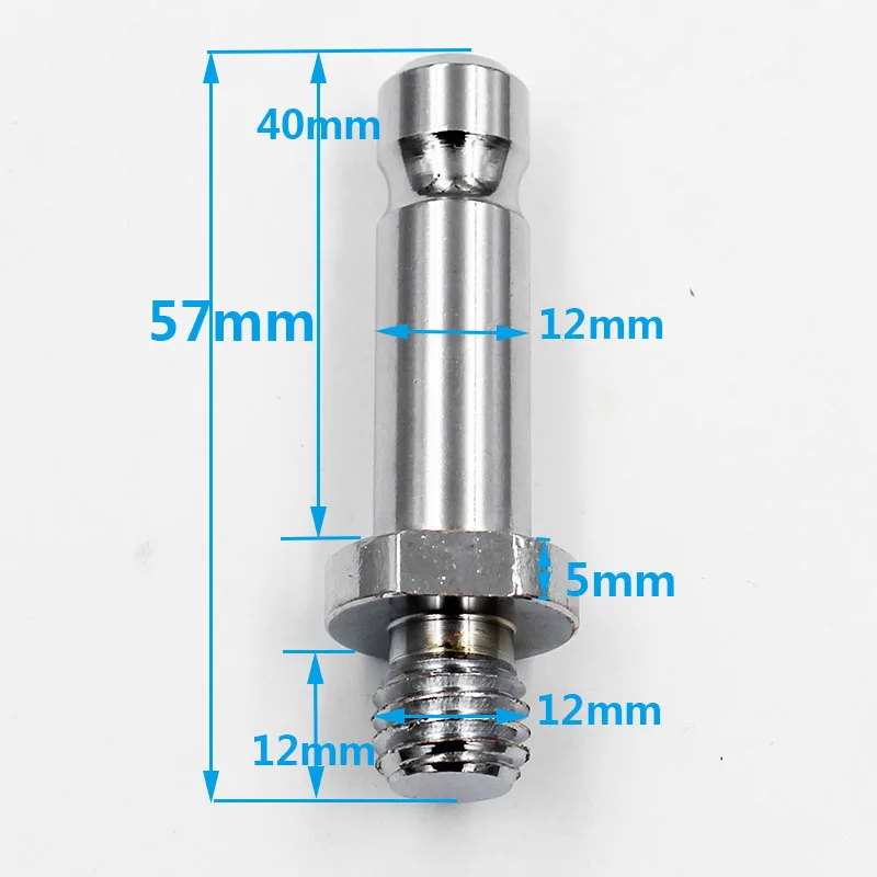 M12 to Dia12 LK Centering Rod Pole Prism Adapter Connector Aluminum Alloy Accessories 1PCS