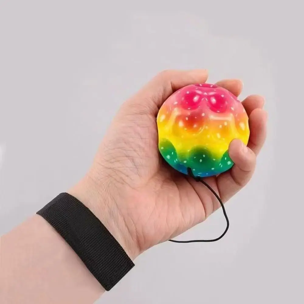 

Jump Ball High Bouncing Ball Exercise Leisure Wrist Return Rubber Ball Fun Hand Ball Game Wrist Elastic Ball Outdoor Toy Ball