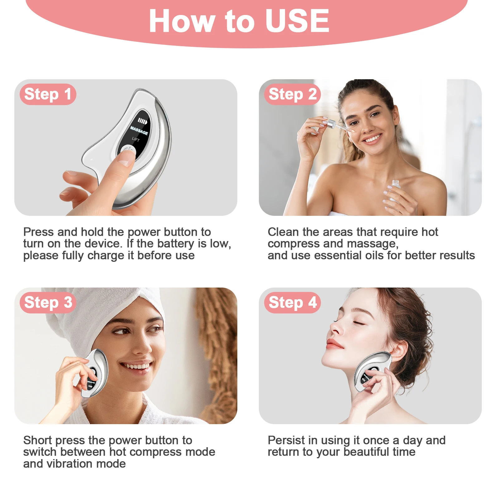 مدلك الوجه كشط الجلد لرفع الوجه تشديد الرعاية المضادة للتجاعيد الذقن المزدوجة إزالة الرقبة تدليك كهربائي أداة العناية بالبشرة #6