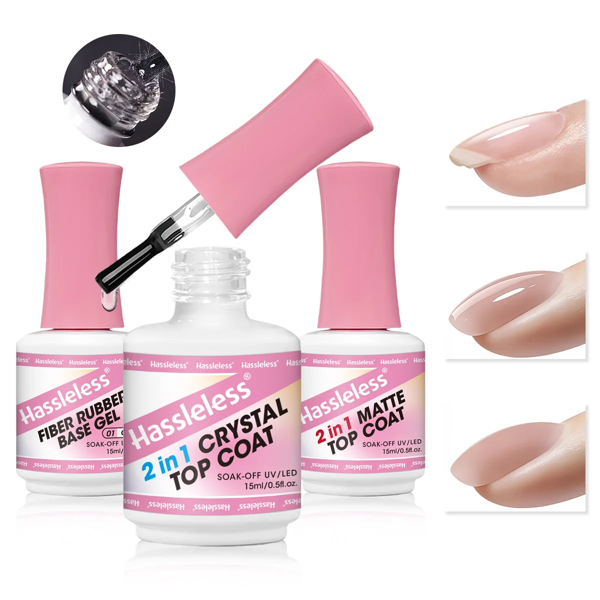 

Беспроблемная упаковка из 3 упаковок по 15 мл): базовое покрытие из прозрачного волокна + верхнее покрытие из кристаллов или зеркала 2-в-1 + матовый гель или зеркальный верхнее покрытие 2-в-1.