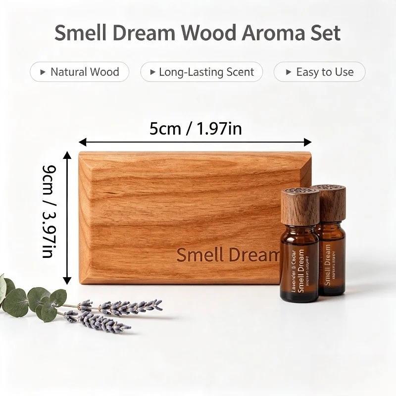 Car Air Freshener Natural Wooden Aromatherapy Diffuser Soft Soothing Fragrance Peaceful Sleep Atmosphere Premium Home Decor