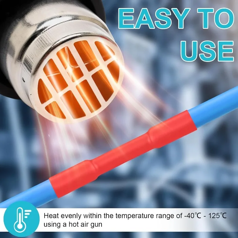 New Colorful Heat Shrink Tubing Kit 2:1 Ratio Adhesive Lined Marine Grade Industrial Heat Shrink Tubing Long Lasting Insulation image 5