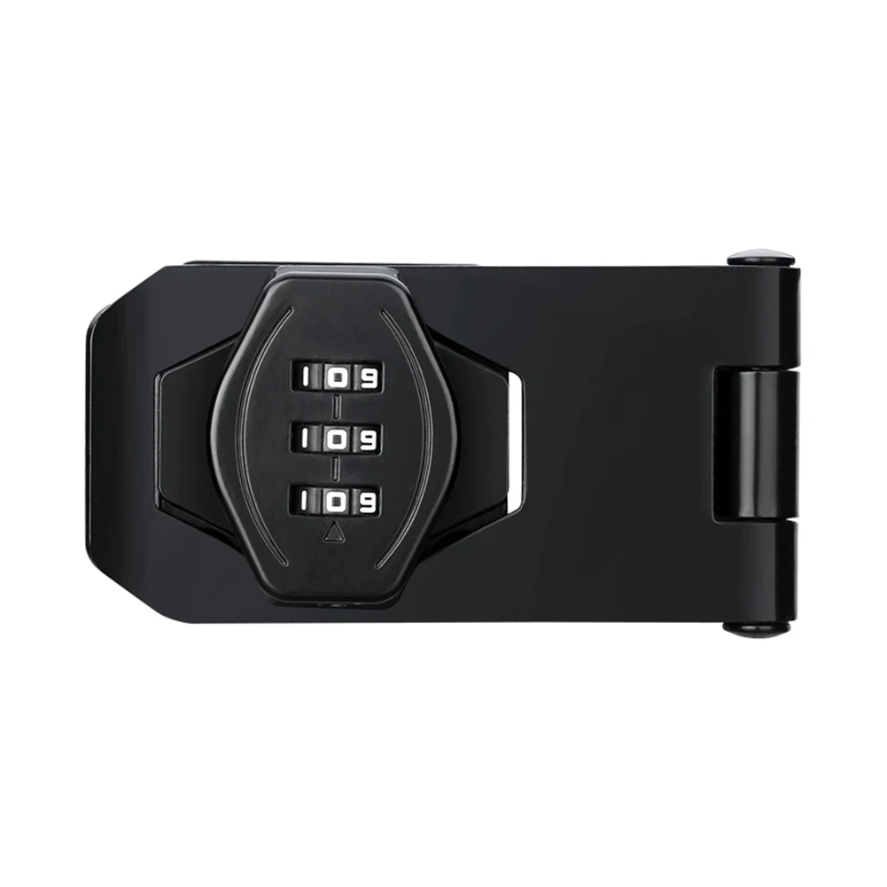 

Folding Security Combination Lock Black Easy Installation Iron Silver With Screws And Glue 101*41mm 41*39mm New