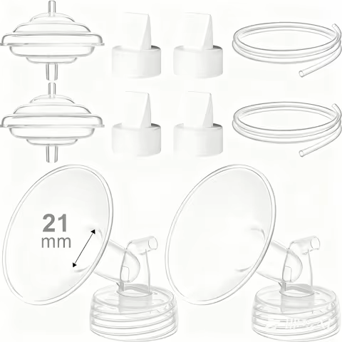 Breast Pump Accessories Kit - 20mm Flange Set Compatible with Spectra S1/S2/Motif Luna, Valves, Tubing &amp; Backflow Protectors