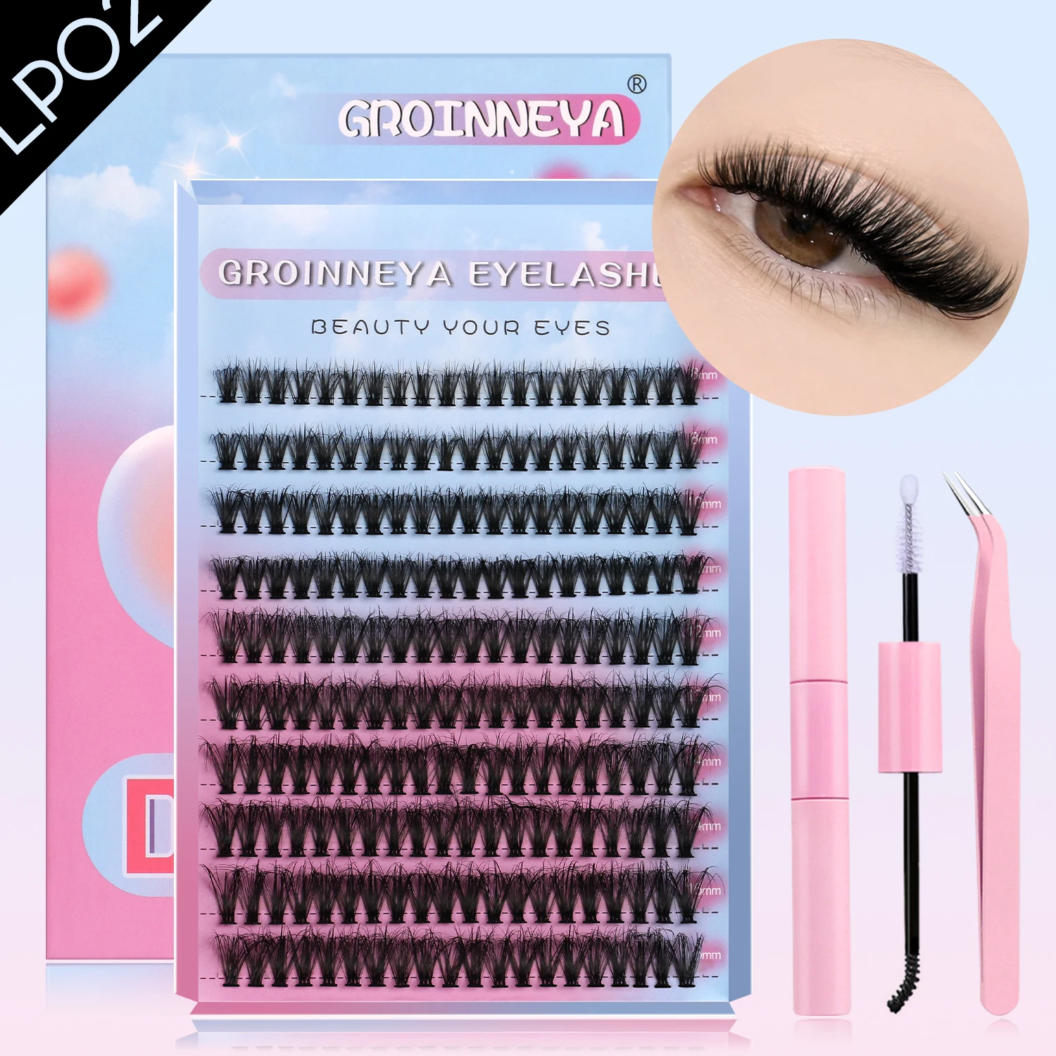 DIY Lash Clusters Set with Bond & Seal