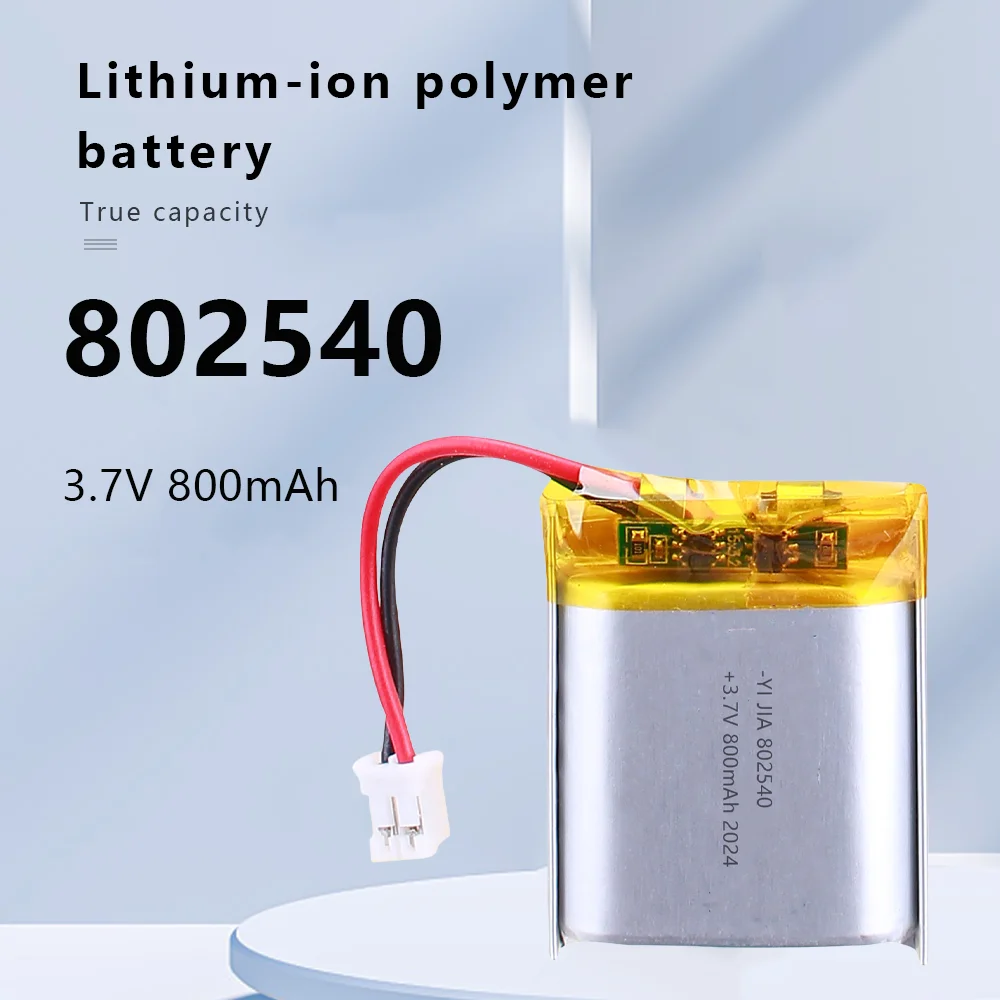 802540 Rechargeable Lithium Polymer Battery Cells 3.7v 800mah Polymer Lithium Ion Battery