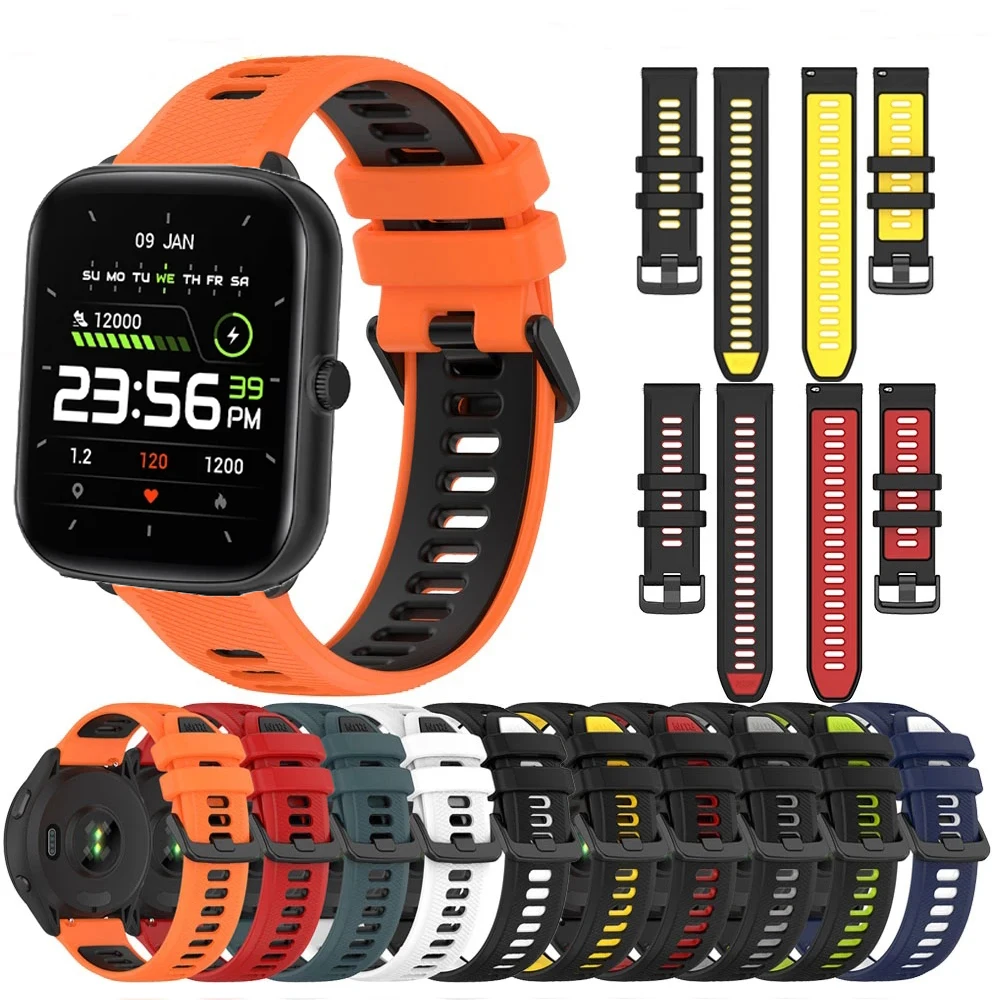 

Sports Silicone Strap for COLMI P42 Quick 20mm 22mm Breathable Wrist Wristband Accessorie