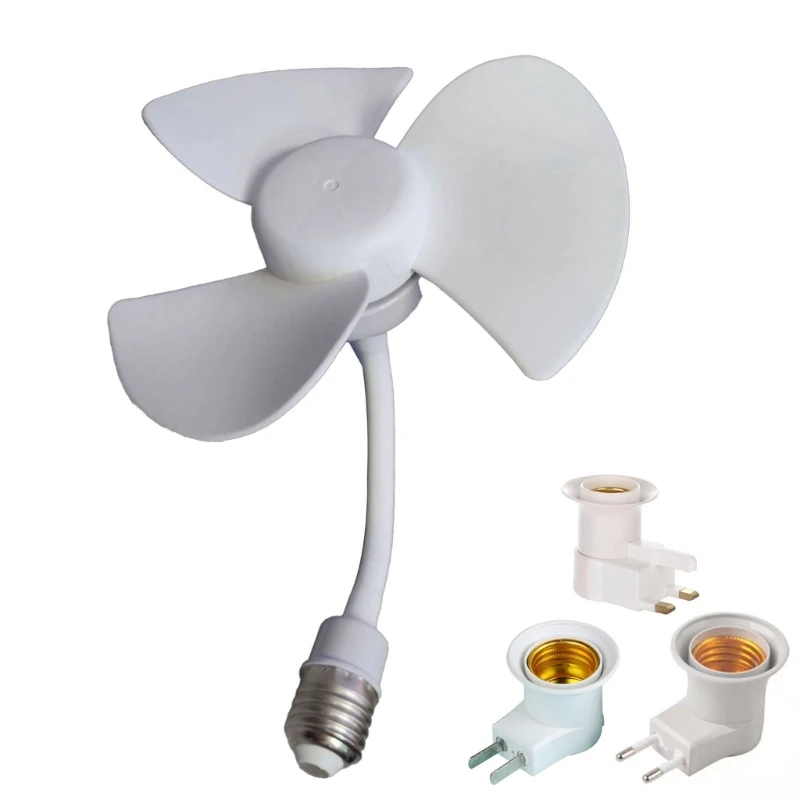 Ventilatore da soffitto E27 Ventola raffreddamento da 1000 giri/min per lampadario per cameretta dei bambini UK/US/EU