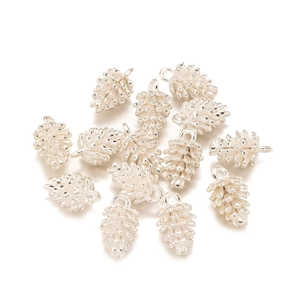 20Pcs Alloy Cute Small Pine Cone Pendant For DIY Earring Necklace Bracelets Keychain Handmade Beaded Material Jewelry Making image 4