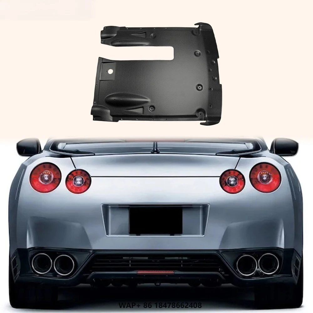 

For Nissan R35 GTR 12-16 OEM Style Matte Carbon Rear Under Bottom Diffuser Lip