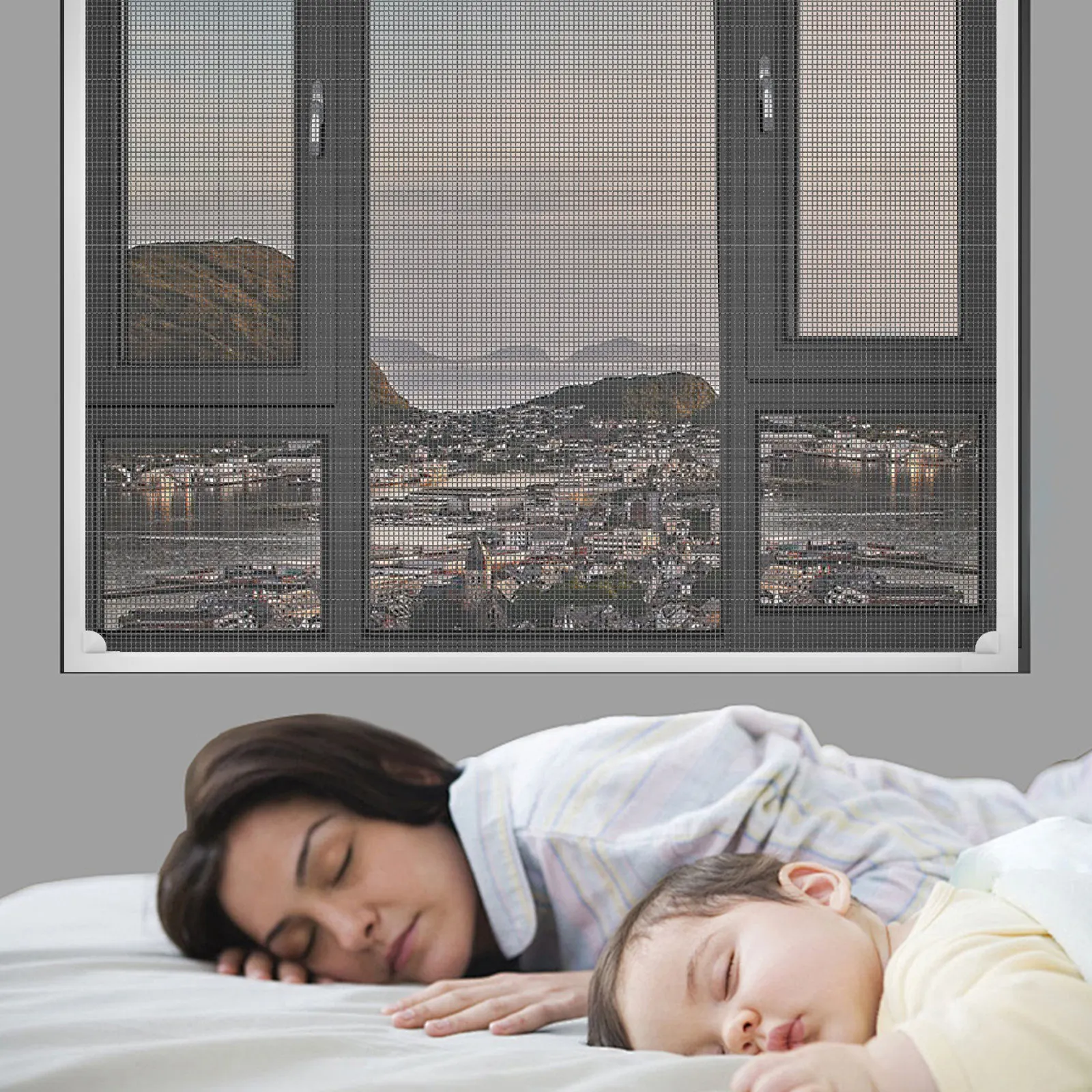 Magnetic Window Screen Mesh Fine Fiberglass Net Detachable Window Cover Protective Screen for House Windows Fly Insect Net
