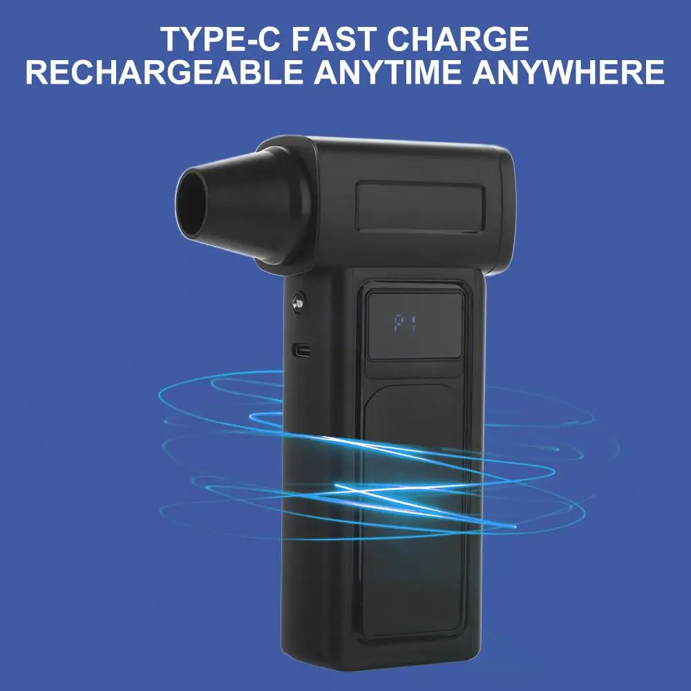 130000 دورة في الدقيقة يده توربو مروحة عنيفة شاشة ديجيتال 4 سرعة قابل للتعديل منفاخ غبار قوي تدفق هواء قوي عالي السرعة #2