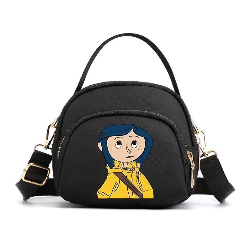 New Coraline Crossbody Bags for Women Kawaii Cartoon Figure Printed Bag Girl Shoulder Bag Y2K Women Handbags Birthday Gifts