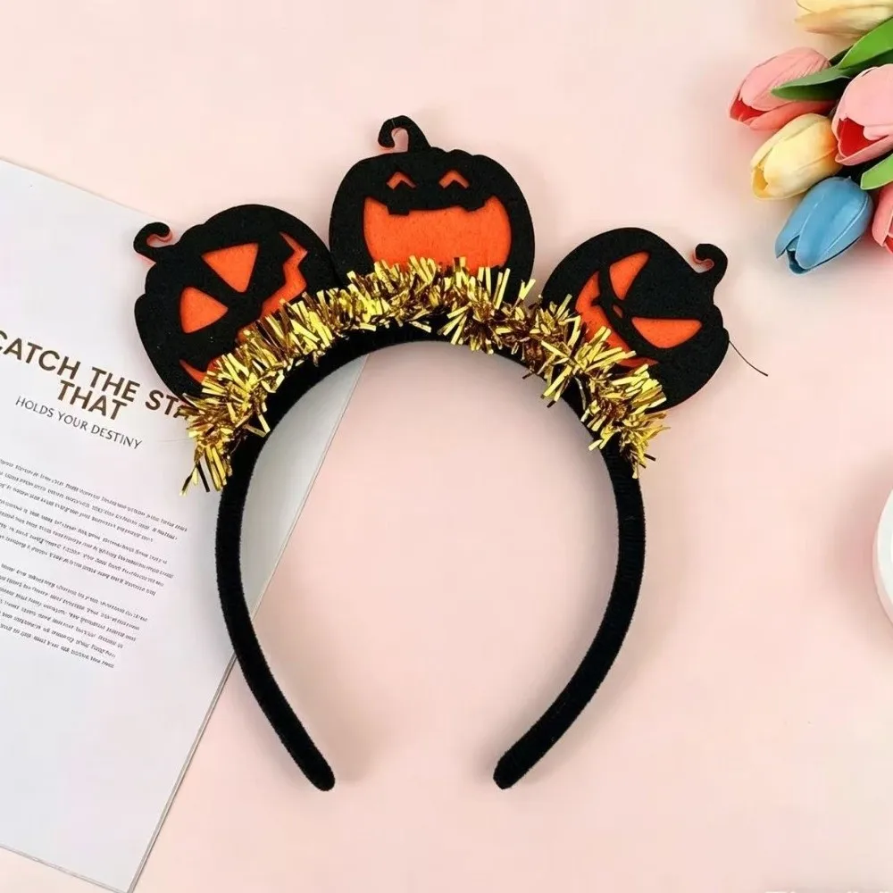 Pumpkin Halloween Flower Headband Spider Ghost Halloween Party Hair Hoop Head Hoop Witch Ghost Festival Headpiece Halloween Day