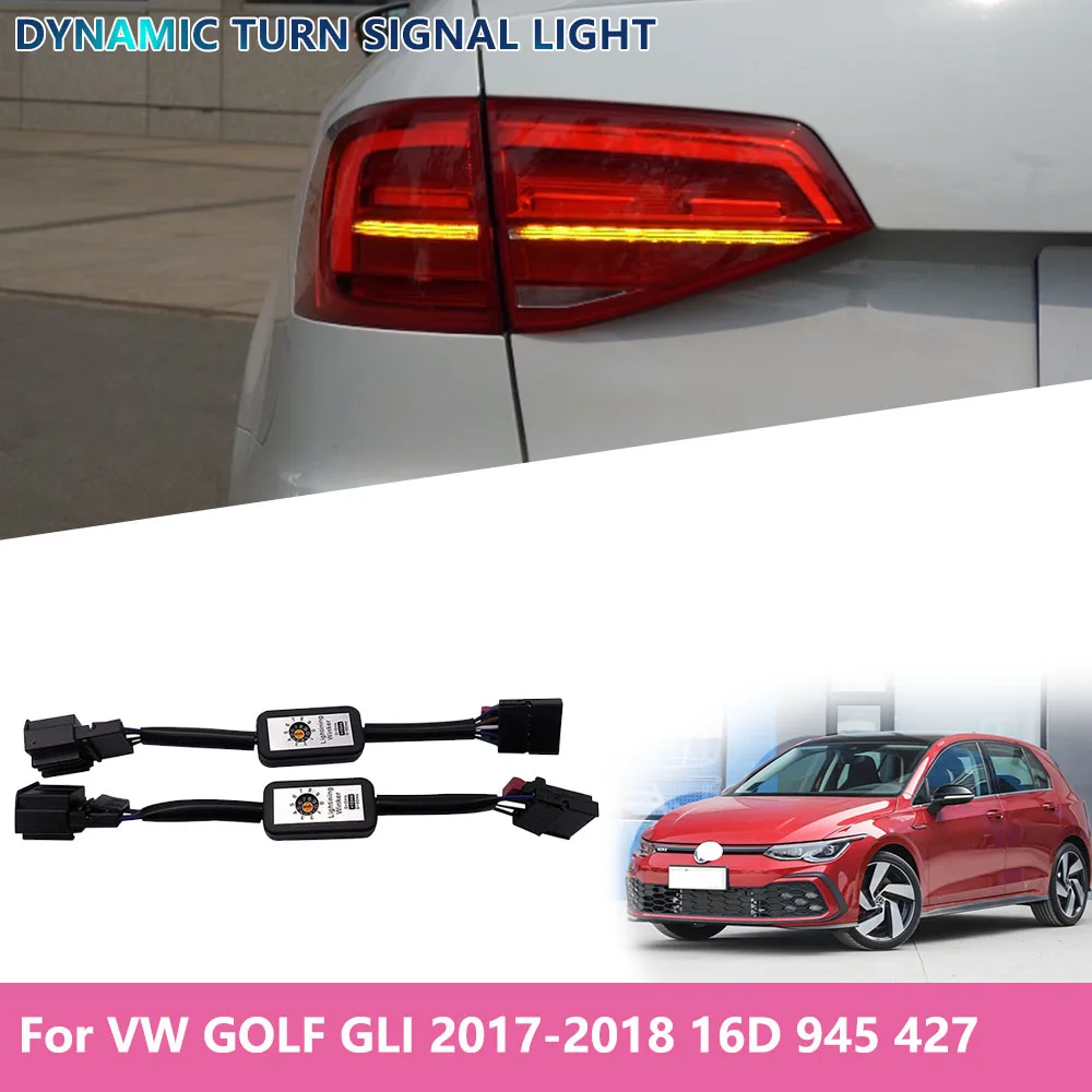 

Black Dynamic Turn Signal Indicator LED Taillight Add-On Module Cable Wire Harness For VW Golf Jetta GLI 2017-2018 16D 945 427