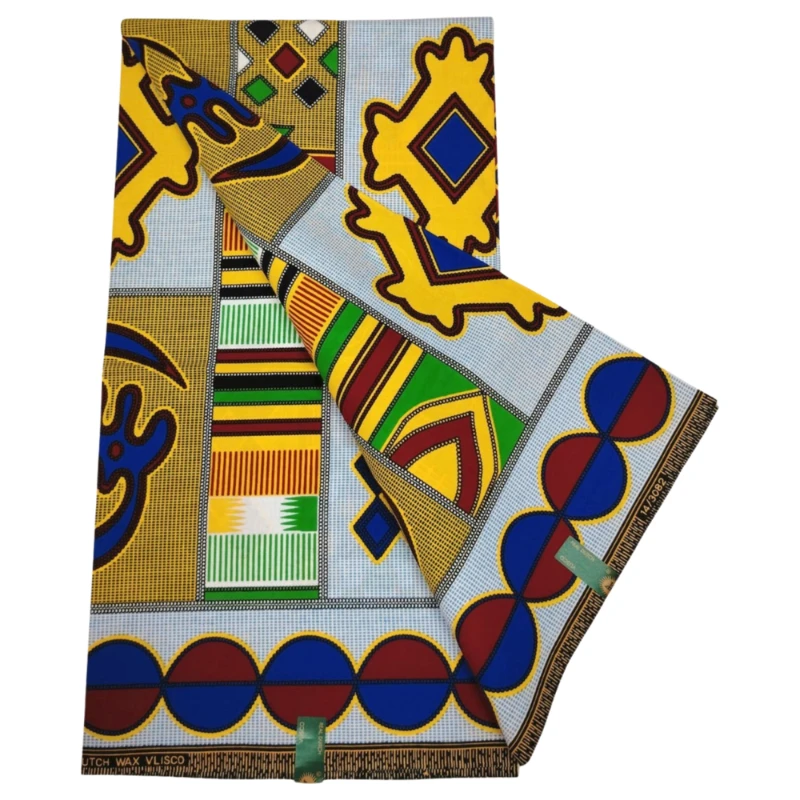 

6Yards Holland Wax African Print High Quality Ankara Fabric for Ghanaian Dresses Home Decor Popular Design Wax Cloth