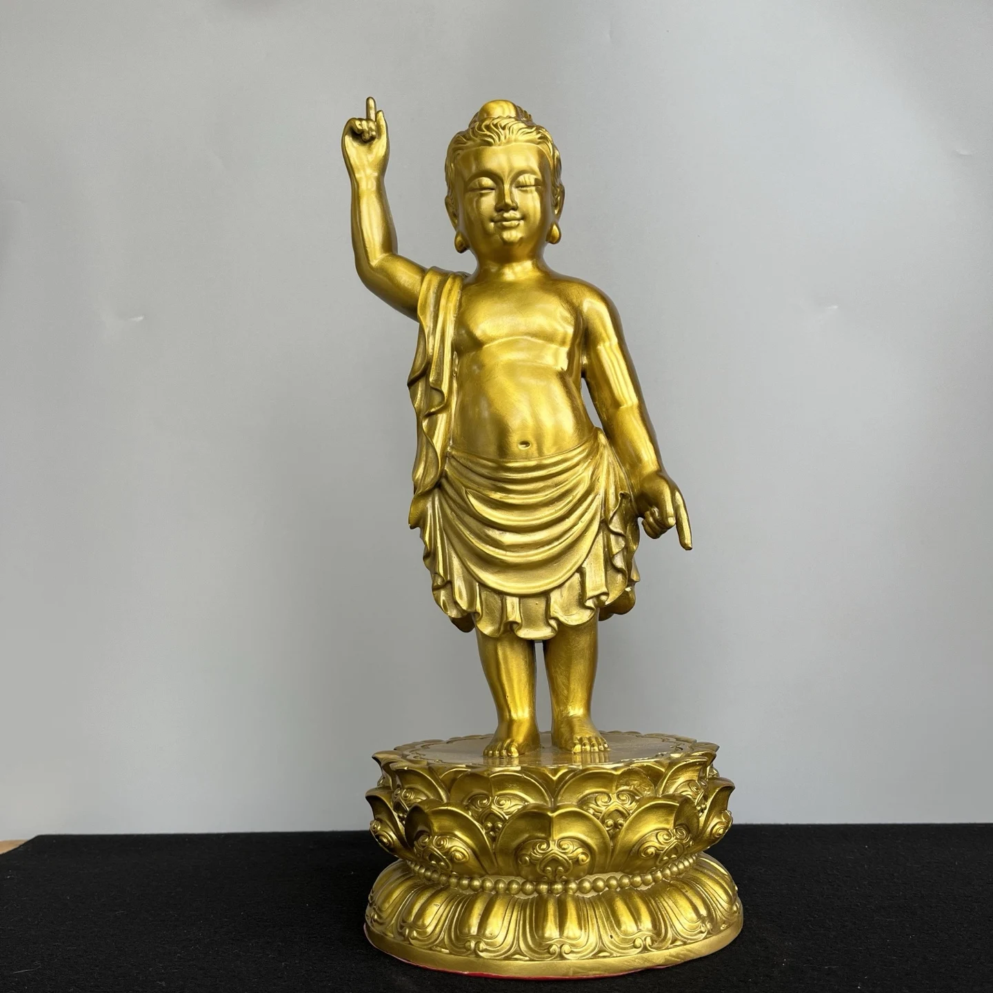 Brass Pointing to heaven and earth, Shakyamuni Buddha Bathing Buddha Prince Buddha Lotus Buddha Amitabha Worship Hall