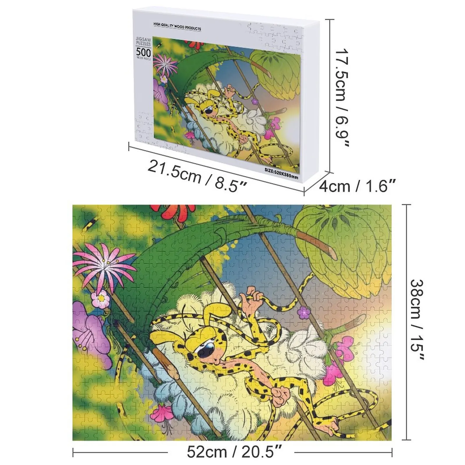 Marsupilami nel nido Puzzle Regalo personalizzato per bambini Puzzle di giocattoli personalizzati