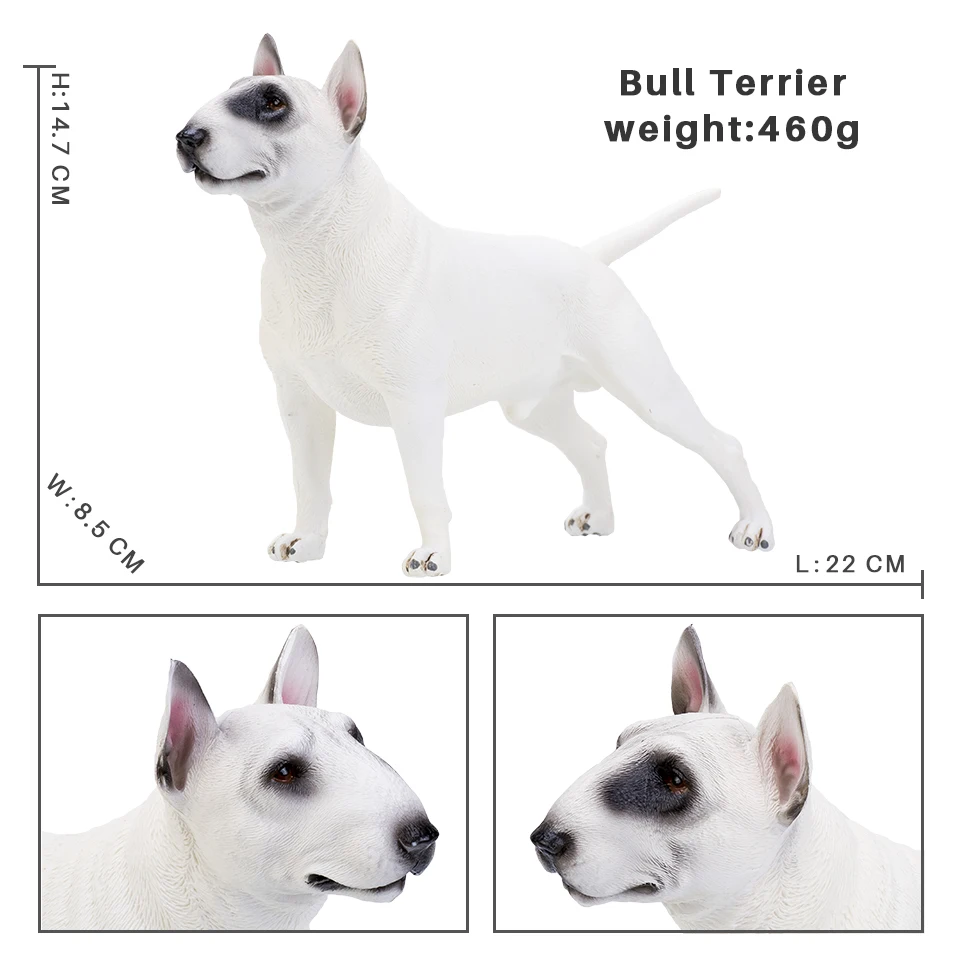 Große lebensechte Farm Haustier Hund Bullterrier Simulation Tiermodell Action & Spielzeug Figuren klassische Sammlung Spielzeug für Kinder Geschenk – Detail 5