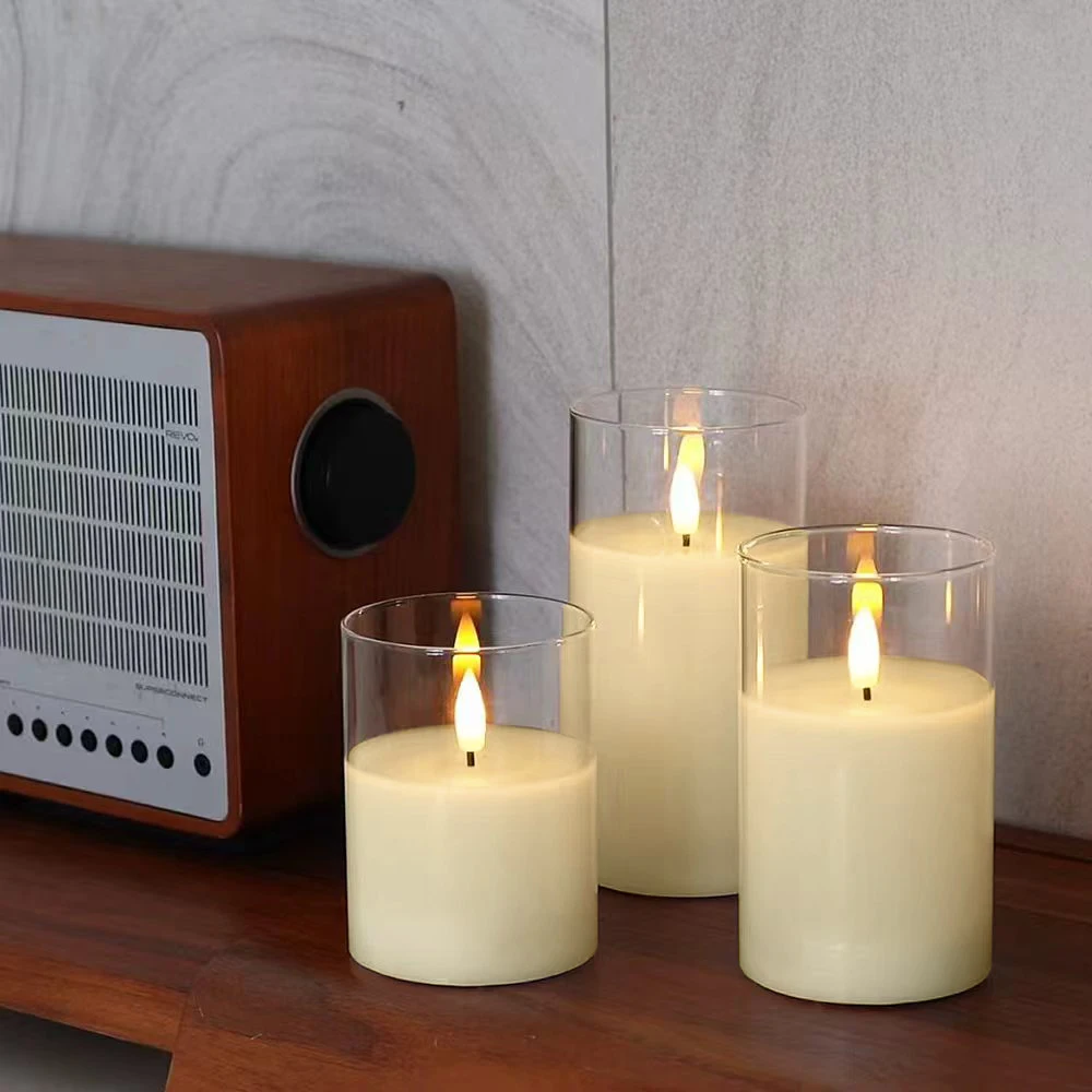 

3 шт. беспламенные светодиодные свечи креативные желания декоративная колонна свеча поддельный пластиковый на батарейках для дома и свадьбы