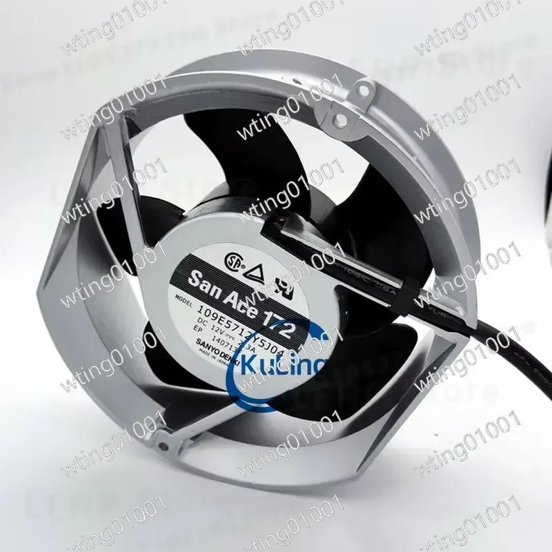 for Japan Sanyo 109E5712Y5J04 12V 2.3A 170mm Metal Chassis Powerful Ventilation Blower Hot Selling High Performance Durable