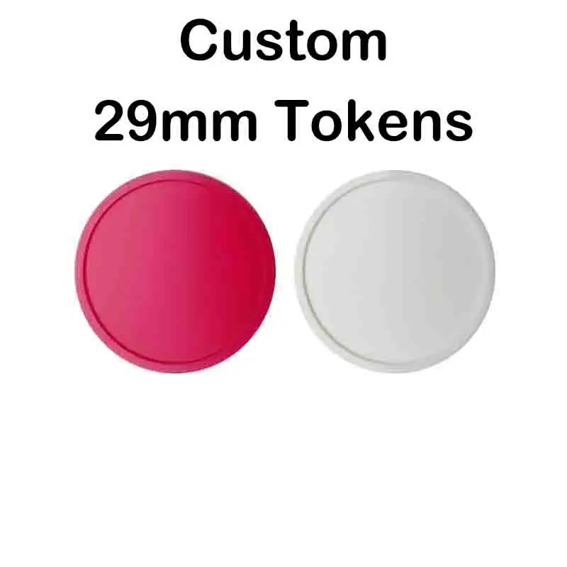 1000 pcs 29mm White Chips Custom Plastic Tokens With Edge Ø29mm Poker Chips Tokens