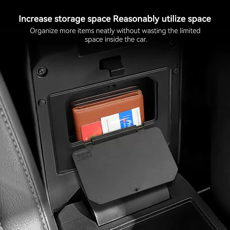 

Hidden Armrest Box Interior Storage Organizer Accessories For 2024-2025 Mitsubishi L200 Triton