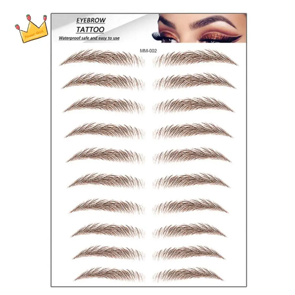 6D 지속 방수 반영구적 화장품 눈썹 문신 가짜 눈썹 눈썹 스티커 메이크업 도구