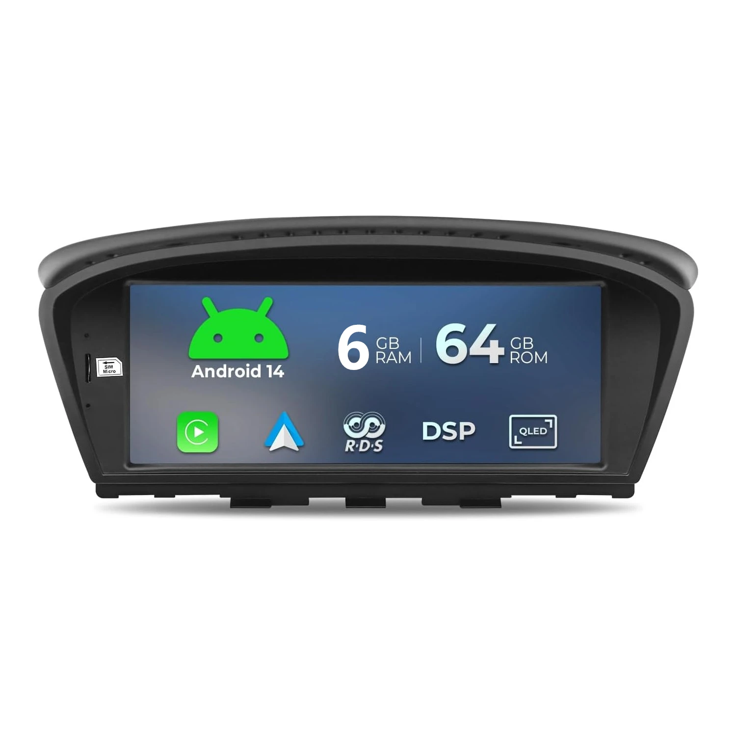 

Android 14 Car Radio for BMW 5er E60 & 3er E90 8.8" IPS QLED Touchscreen CarPlay Android Auto Bluetooth 5.0 4G & WiFi CCC System
