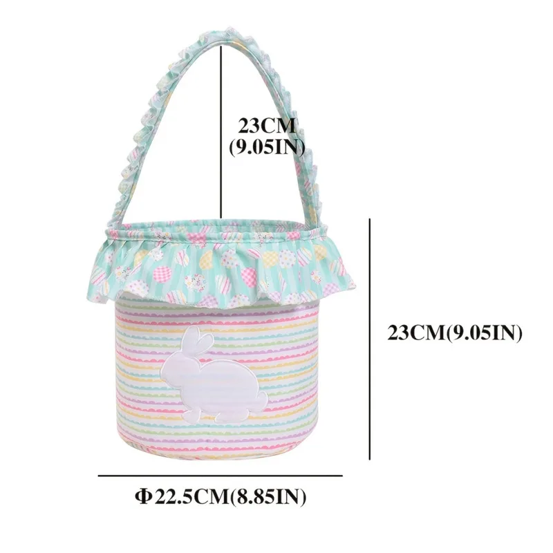 

Rabbit Embroidery Customizable Easter With Personalized Egg Search Basket For Candy Storage, Gift Tote Bags, And Decoration New