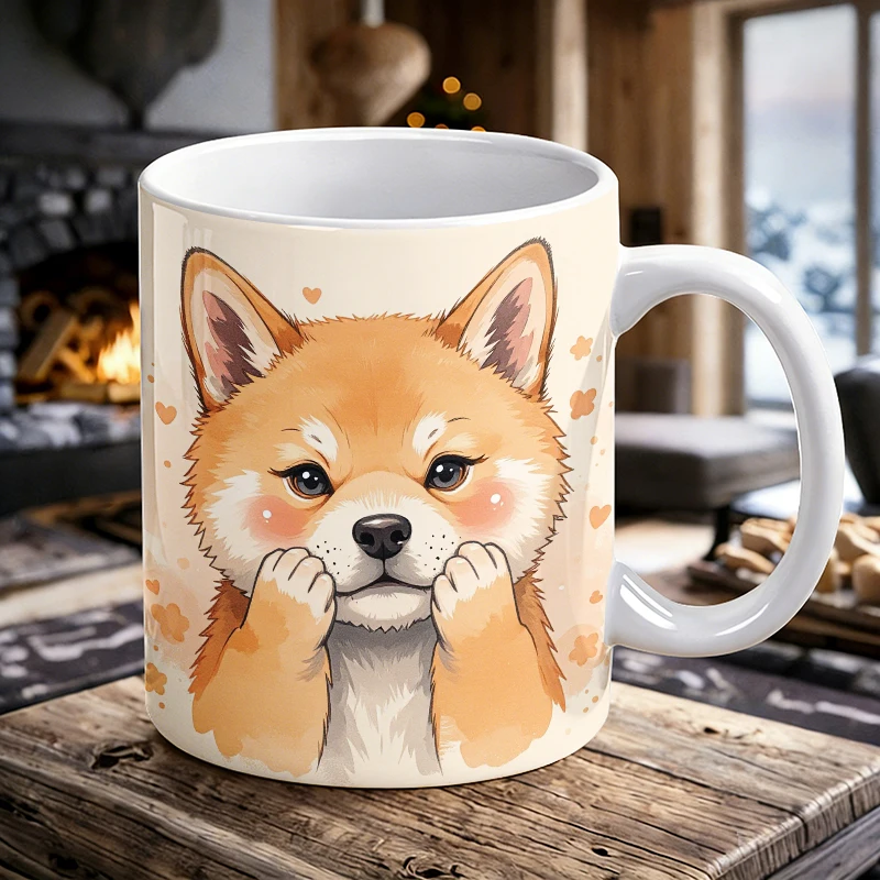 Cute Shiba Inu Mug Cute Dog Lover Coffee Cup 11oz Ceramic Cup Pet Country Dog Owner Gift