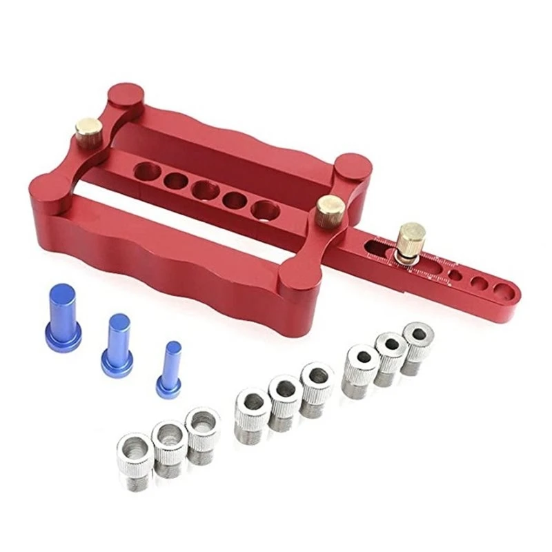BMBY-Woodworking Joinery Hole Drill Guide Self Centering Punching Locator Tool Positioner Locator For Metric Dowels