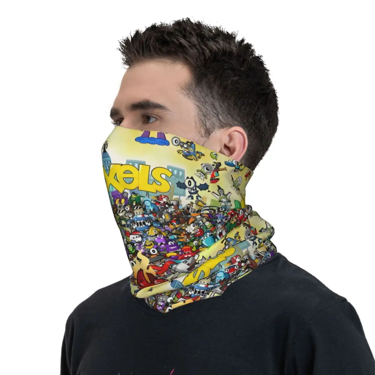 مخصص Mixels الأمريكية الرسوم المتحركة باندانا الرقبة الجراب يندبروف الوجه وشاح غطاء لعبة التلفزيون الكرتون عقال أنبوب بالاكلافا #6