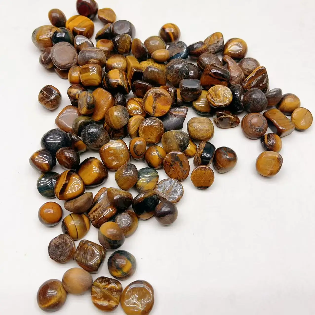 Wholesale  Natural Yellow Tiger Eye Stone Crystal Polished Gravel Specimen Quartz Crystals Natural Stones