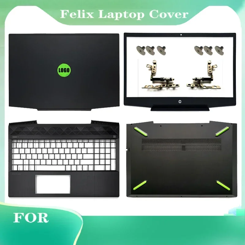 

NEW For HP Pavilion 15-CX Series TPN-C133 Laptop LCD Back Cover/Front bezel/Hinges/Palmrest Upper /Bottom Case Replace Green