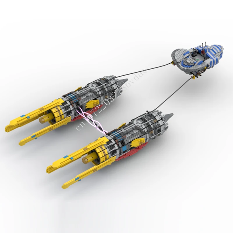 

2115PCS Anakin Skywalker Podracer Cold Start Space War Military MOC SpaceShip Battle Model Building Blocks DIY Model Toys Gift