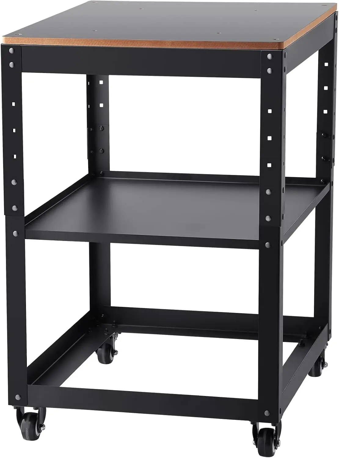Thickness Planer Stand, 100 lbs heavy loads, Three-Gear Height Adjustable Thickness Planer Table,with 4 Stable Casters & Storage