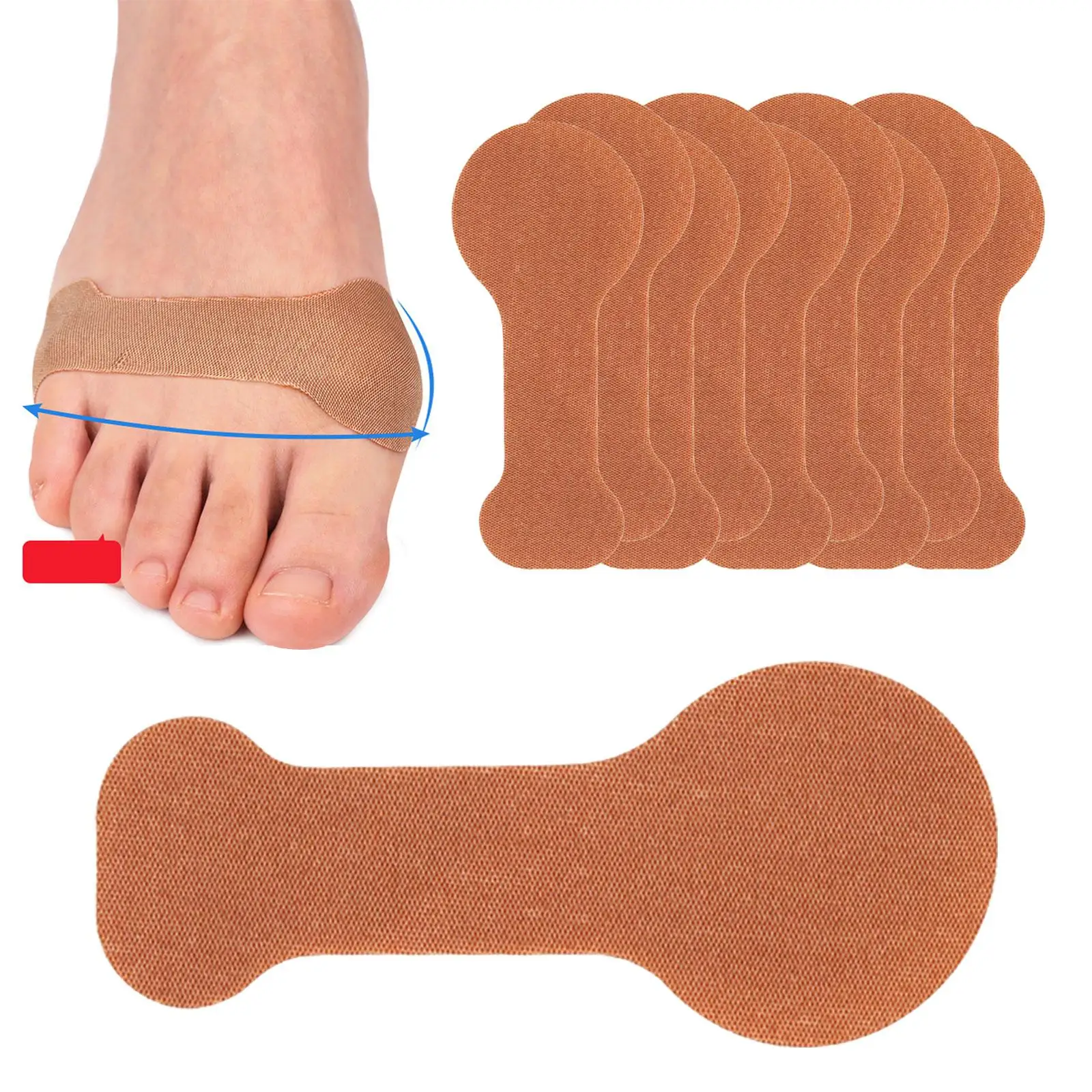 

10 шт. корректор большого пальца ноги простой в использовании регулятор вальгусной деформации ортодонтический патч защита от износа патч предотвращает трение