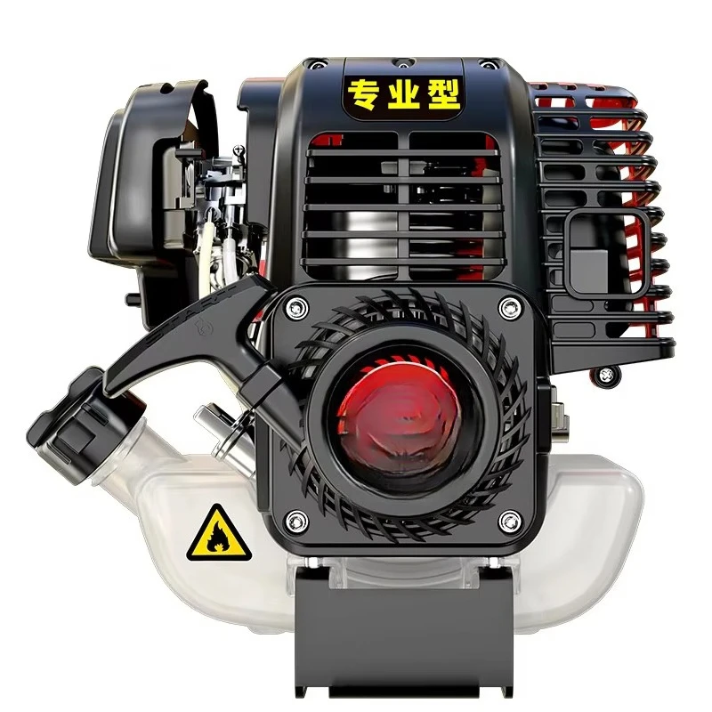 

DIY Side-Mounted Brush Cutter 55.7cc Lawn Mower Handheld Grass Trimmer with Shoulder Strap for Garden Work