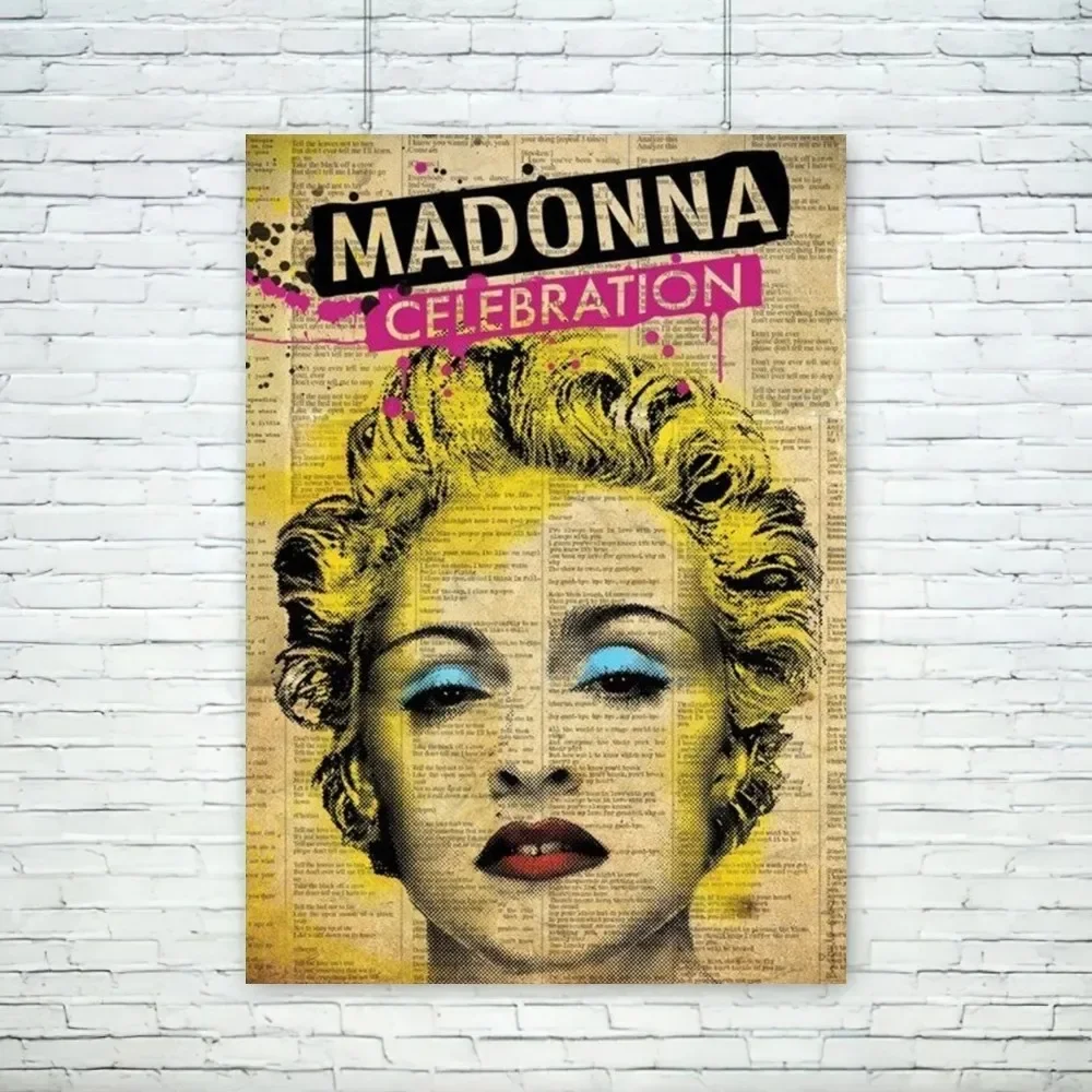 صور حائط للمغني من Madonna لغرفة المعيشة ، ديكور غرفة الخريف ، لوحة قماشية