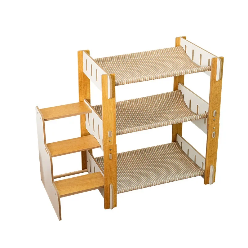 Factory Direct Compatible with3 Layer Breathable Wooden Cats Beds Condos Kitten Cave Furniture Up To 30 Lbs Cat Toys.