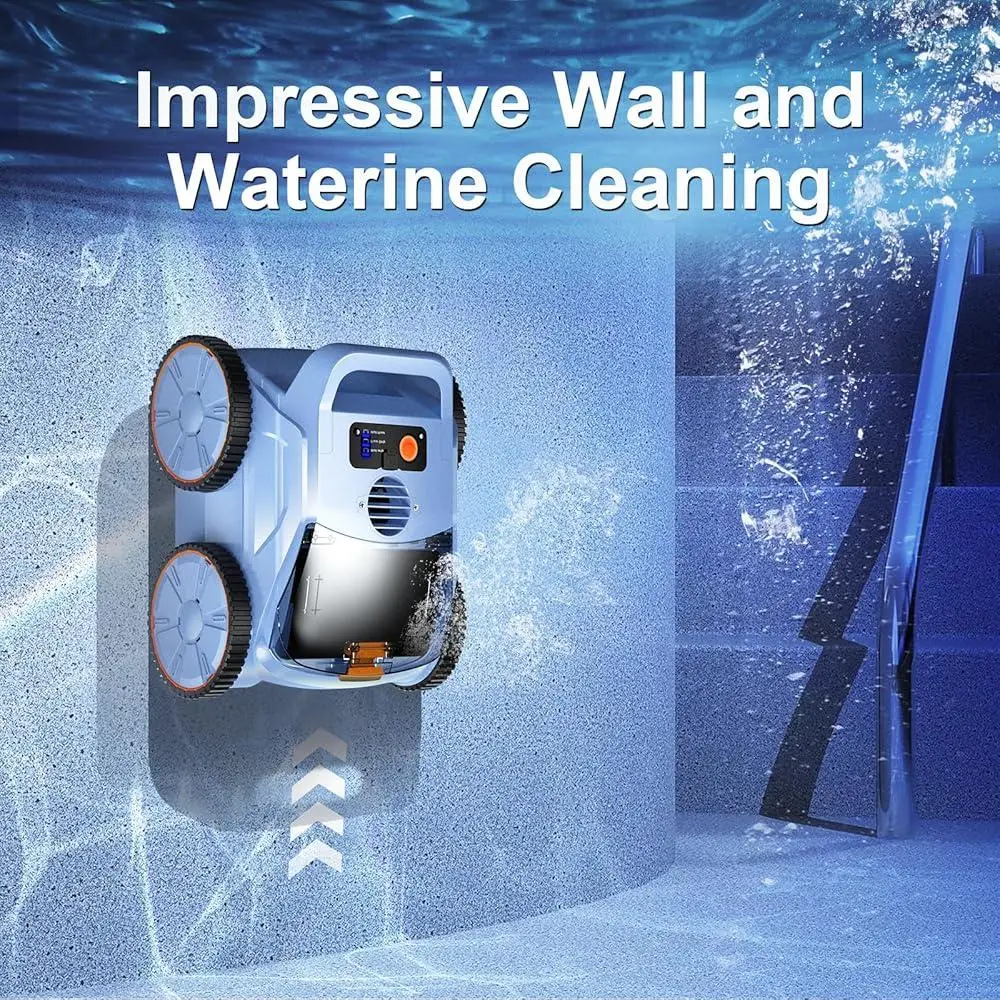 Робот-пылесос для бассейна Seauto SAT20 2025 года, автоматический пылесос для стен и пола, надземный подземный бассейн, 180 минут, эхолот, время работы