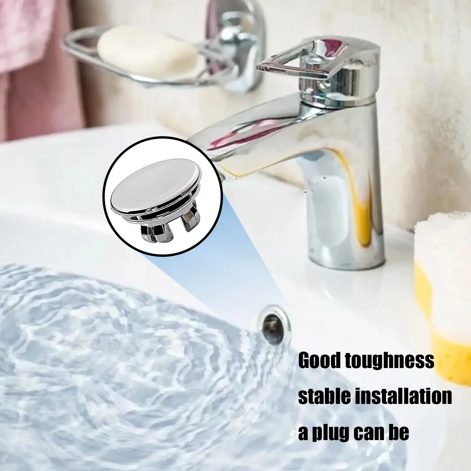 Basin Sink Overflow Covers 2-Layer Copper Overflow Rings Bathroom Sink Over flow Trim Ring Replacement Insert in Hole Round Caps