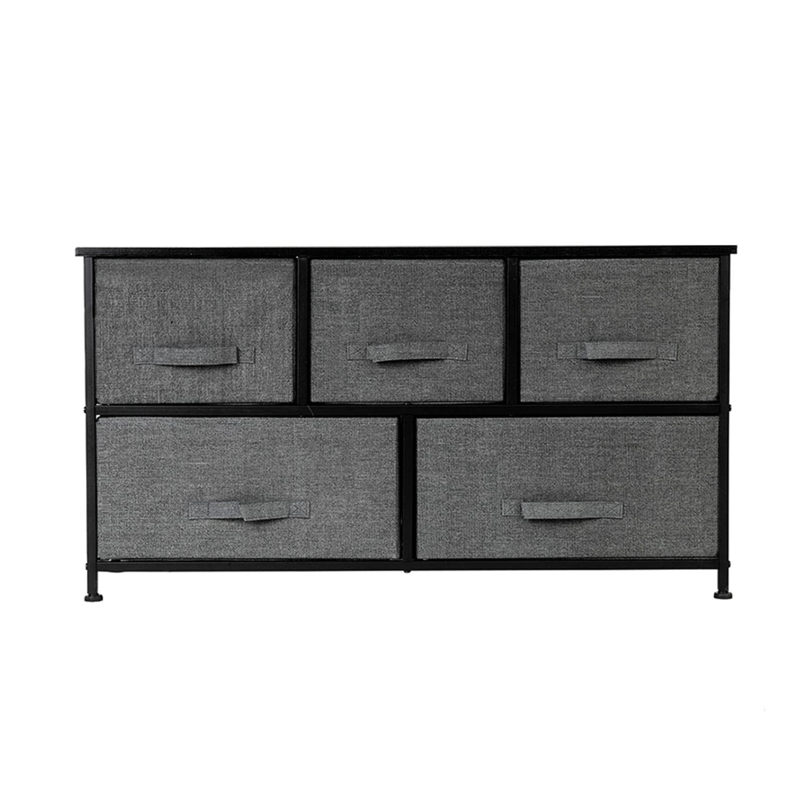 "2-Tier Kast Dressoir: Kinderkamer Toren, 5 Laden, Metalen Frame. Multi-Gebruik Voor Kasten, Slaapzaal, Living - Grey.