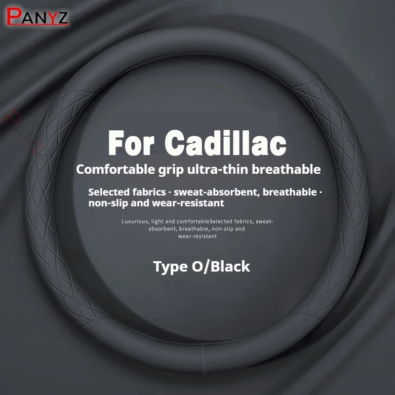 Anti Slip Auto Decoration PU Leather Car Steering Wheel Cover For Cadillac Escalade CTS ATS SRX STS XT5 XT6