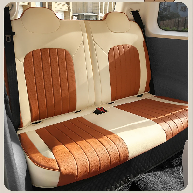 PVC Leather Car Seat Cover Full Surrounded Custom Fit For Changan Lumin 4 Seats Full Set Auto Seat Protector Interior Accessorie