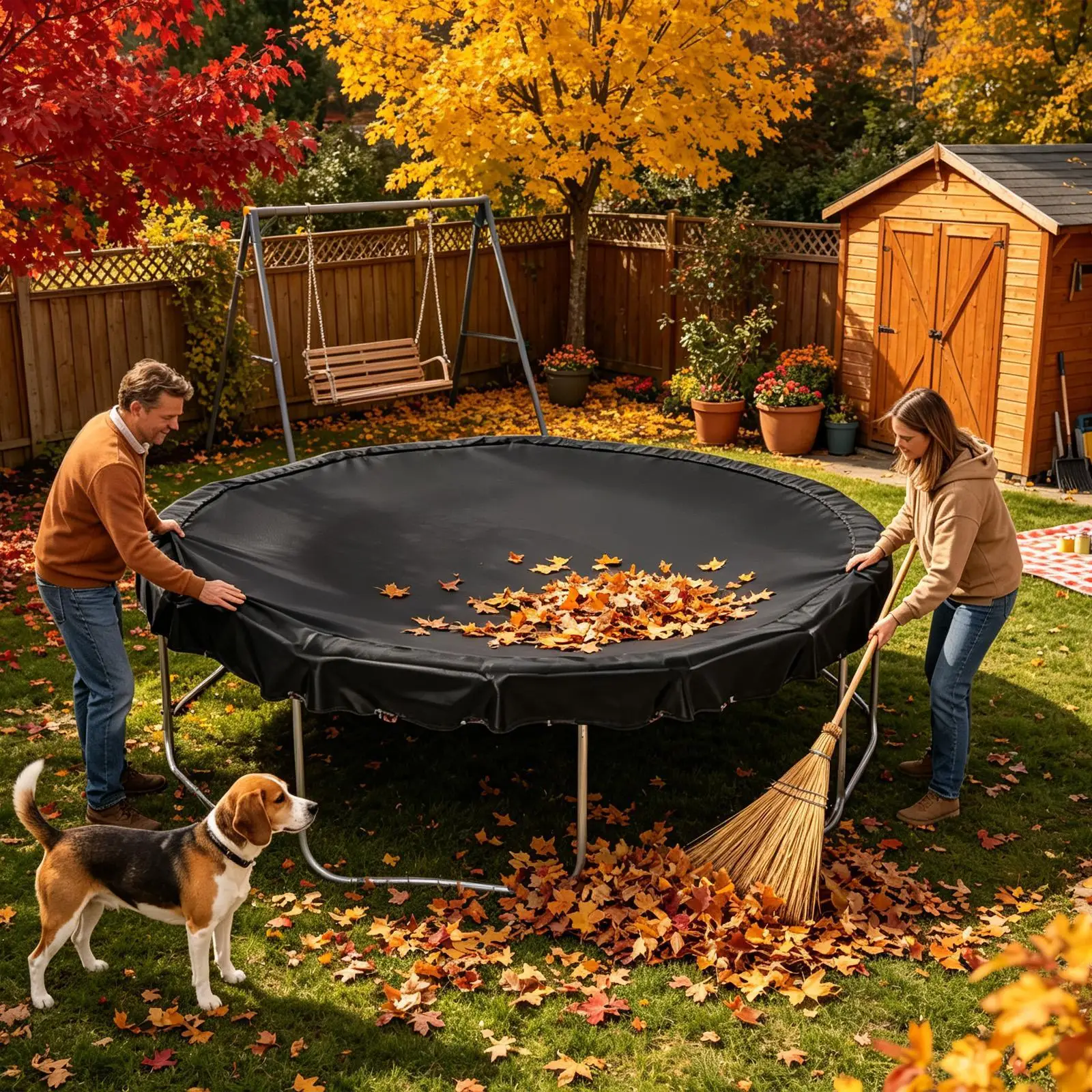 Outdoor Swimming Pool Cover Round UV Resistant Dustproof Waterproof Guard With Tightening Device For Garden, Backyard