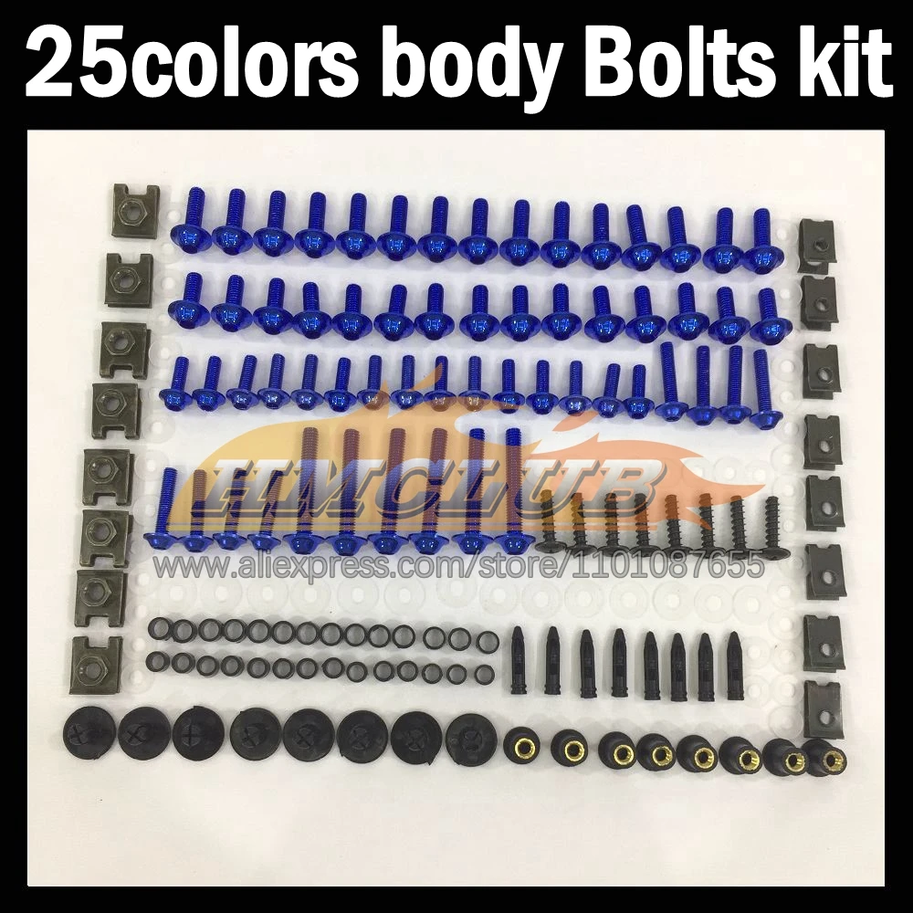 268ps Full Screws Kit Body bolt For HONDA VTR1000 VTR 1000 CC RC51 SP1 SP2 2000 2001 2002 2003 04 05 06 Fairing bolts screw NutS